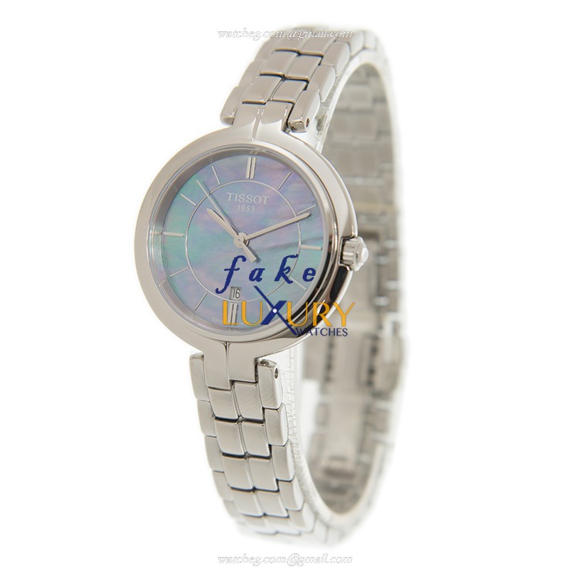 Tissot T094.210.11.121.00 T-LADY Replica Watch, Black Dial, Silver Steel Bracelet, Quartz - Image 3