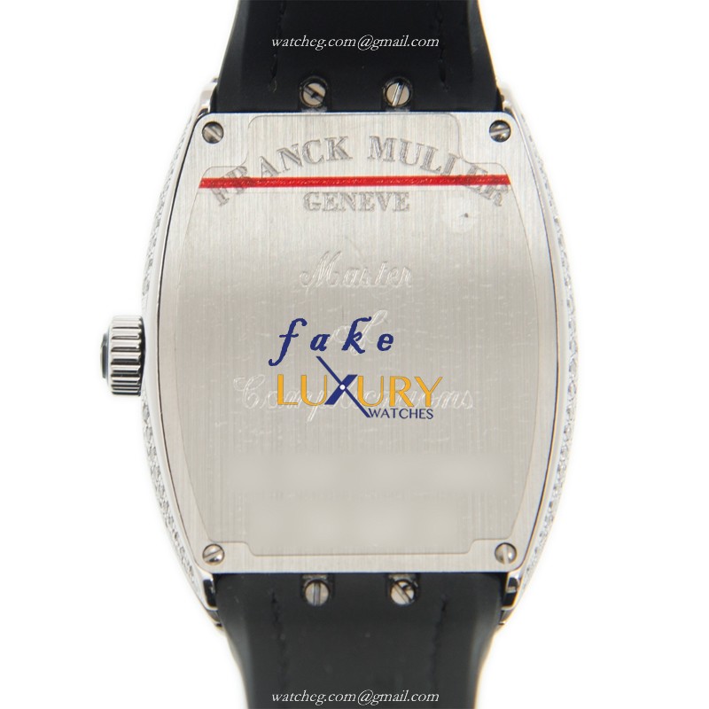 Franck Muller V 32 QZ D AC.NR Vanguard Replica Watch, White Dial, Steel & Diamonds Case, Quartz - Image 3