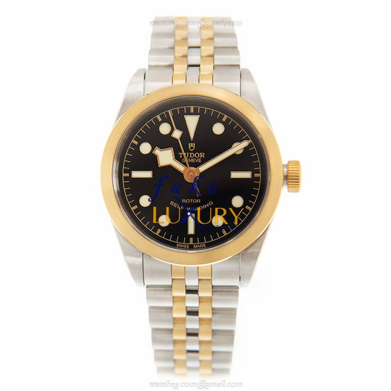 Tudor 79503BK Black Bay Auto 18K Gold Steel Replica Watch - 36mm Sapphire Crystal Case - Image 2
