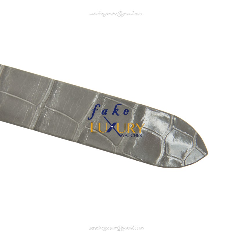 Cartier HPI01105 BESTIAIRE Automatic 18kt White Gold Diamond Gray Dial Alligator Strap Replica Watch - Image 3