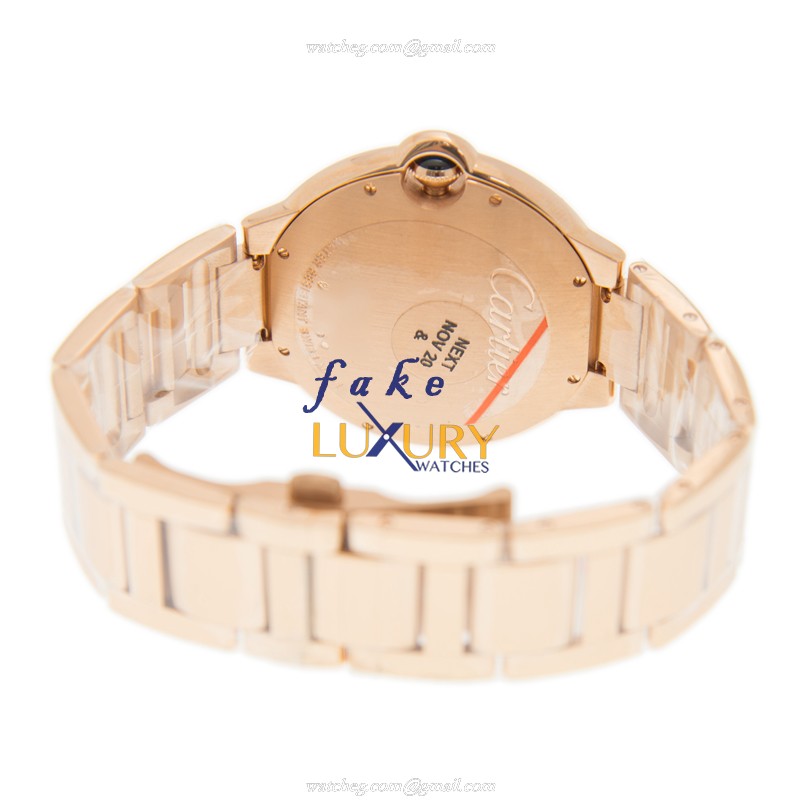 Cartier WJBB0038 Ballon Bleu Replica Watch, Automatic, White Dial, 18kt Rose Gold & Diamonds - Image 4