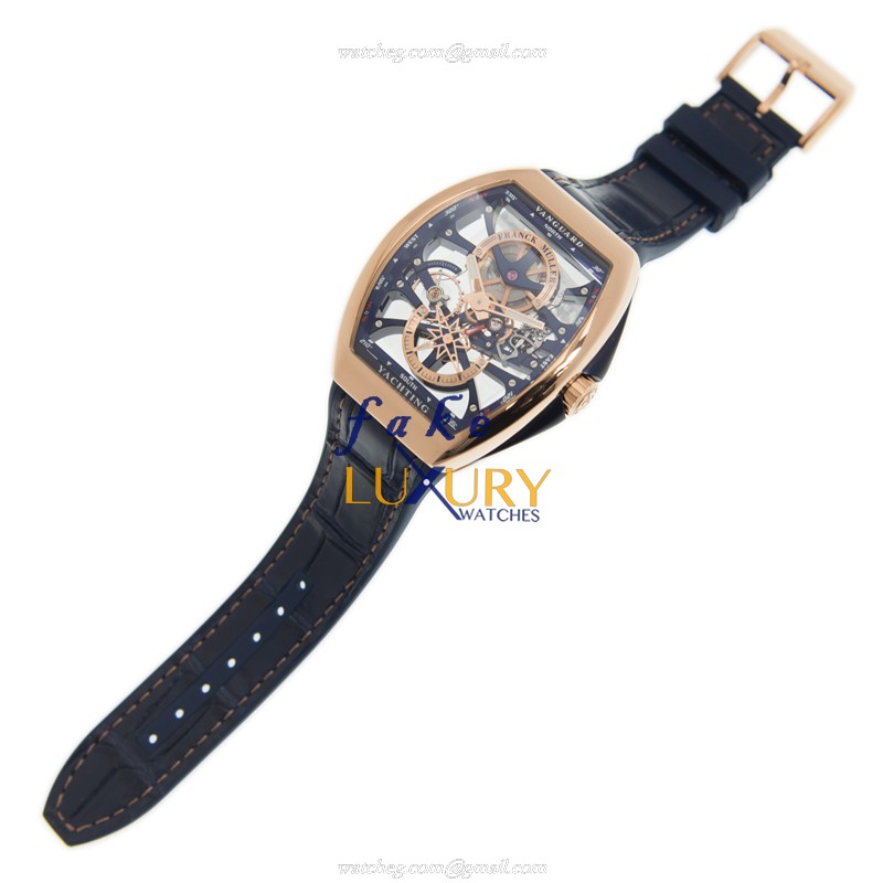 Franck Muller V 45 S6 SQT YACHTING ANC 5N.BL | Manual Wind | 18kt Rose Gold | Ceramic Bezel - Image 2