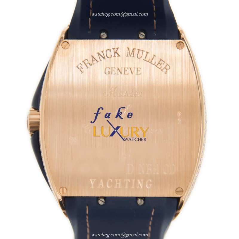 Franck Muller V 45 SC DT D NBR CD YACHTING 5N.BL | Blue Dial | Automatic | Rose Gold & Diamonds - Image 3