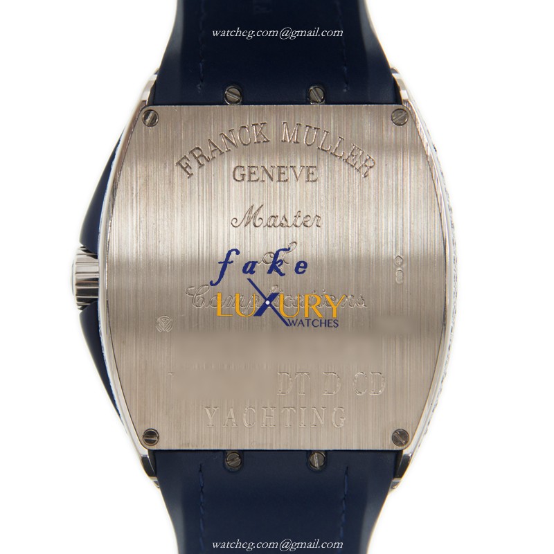 Franck Muller V 45 SC DT D CD YACHTING OG.BL Replica Watch, Automatic, Blue Dial, 18kt White Gold & - Image 3