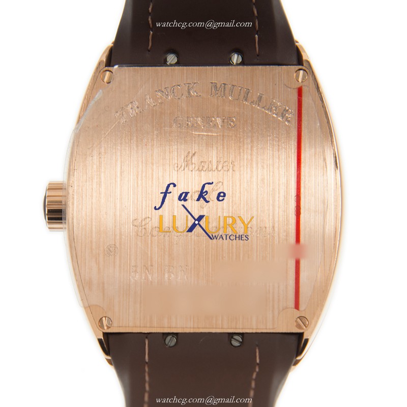 V 45 SC DT 5N.BN - Franck Muller Vanguard Replica Watch - Automatic - 44mm 18kt Rose Gold Brown Dial - Image 3