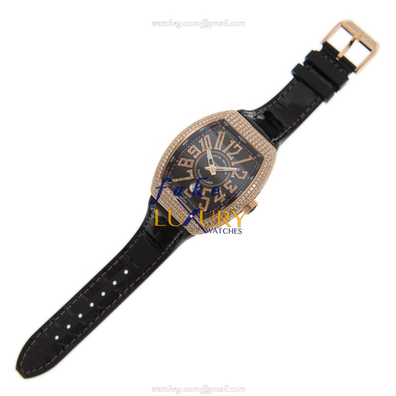 V 41 SC DT D NBR CD 5N.NR - Franck Muller Vanguard Replica Watch Automatic 18kt Rose Gold Diamonds - Image 2