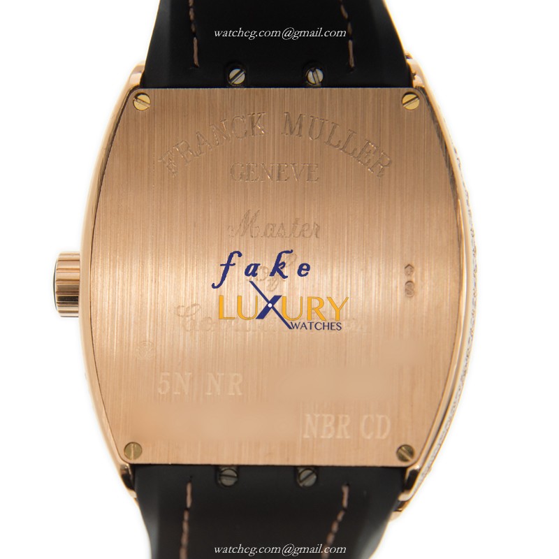 V 41 SC DT D NBR CD 5N.NR - Franck Muller Vanguard Replica Watch Automatic 18kt Rose Gold Diamonds - Image 3