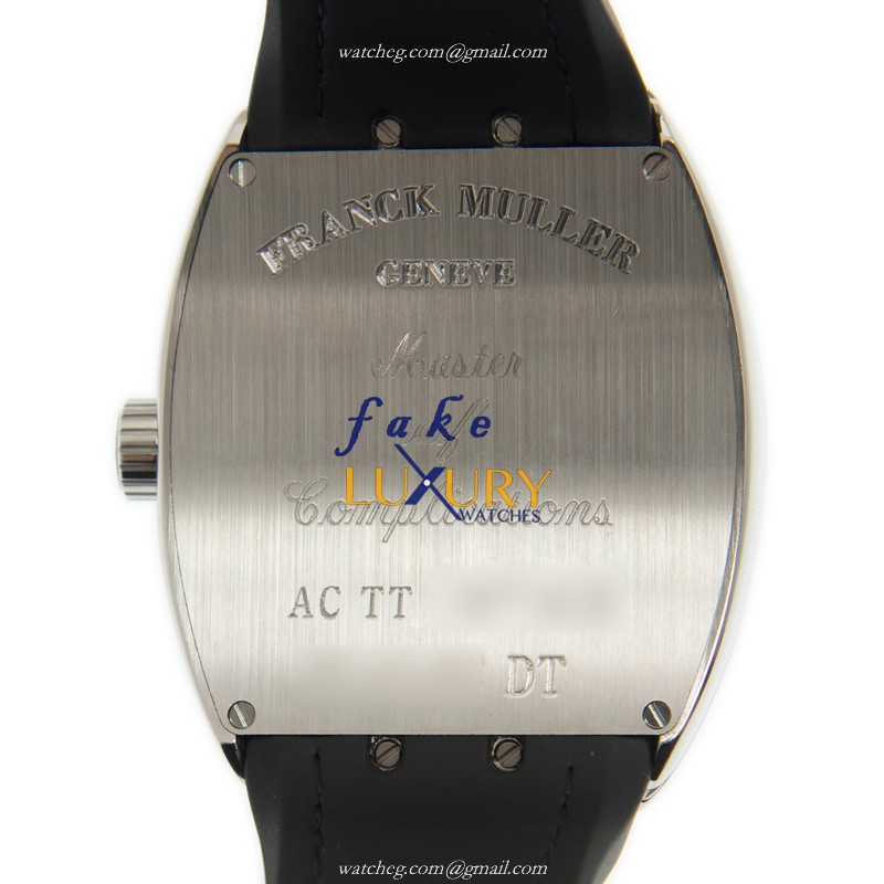 Franck Muller V 41 SC DT AC.TT VANGUARD Gray Dial Automatic Steel Leather Replica Watch - Image 3