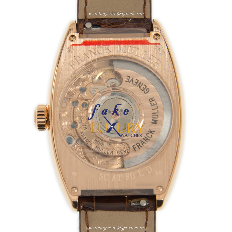 2850 SC AT FO L D 5N - Franck Muller GENEVE Replica Watch Automatic 18kt Rose Gold Steel White Dial - Image 3