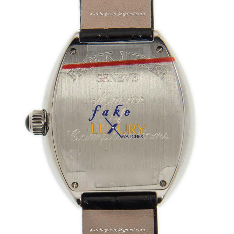 Franck Muller 5002 L QZ AC-BLACK HEART Quartz Steel Silver Dial Leather Replica Watch - Image 3