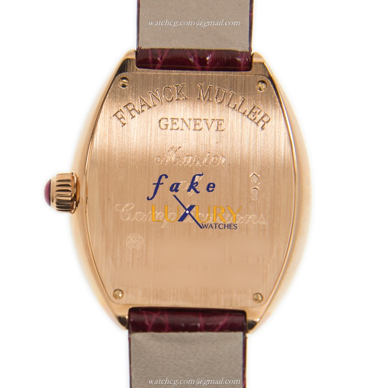 Franck Muller 5002 L QZ D C4 CD 5N HEART Quartz 18kt Rose Gold Replica Watch, Swiss Movement, White - Image 4