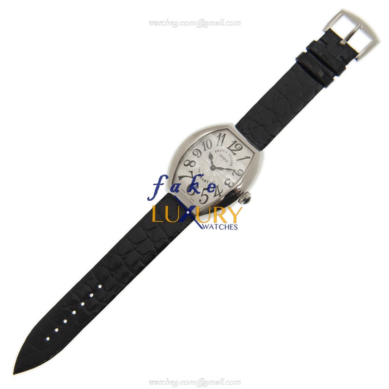 Franck Muller 5002 M QZ AC-BLACK Replica Watch, Quartz Movement, Silver Dial, Steel Case - Image 2