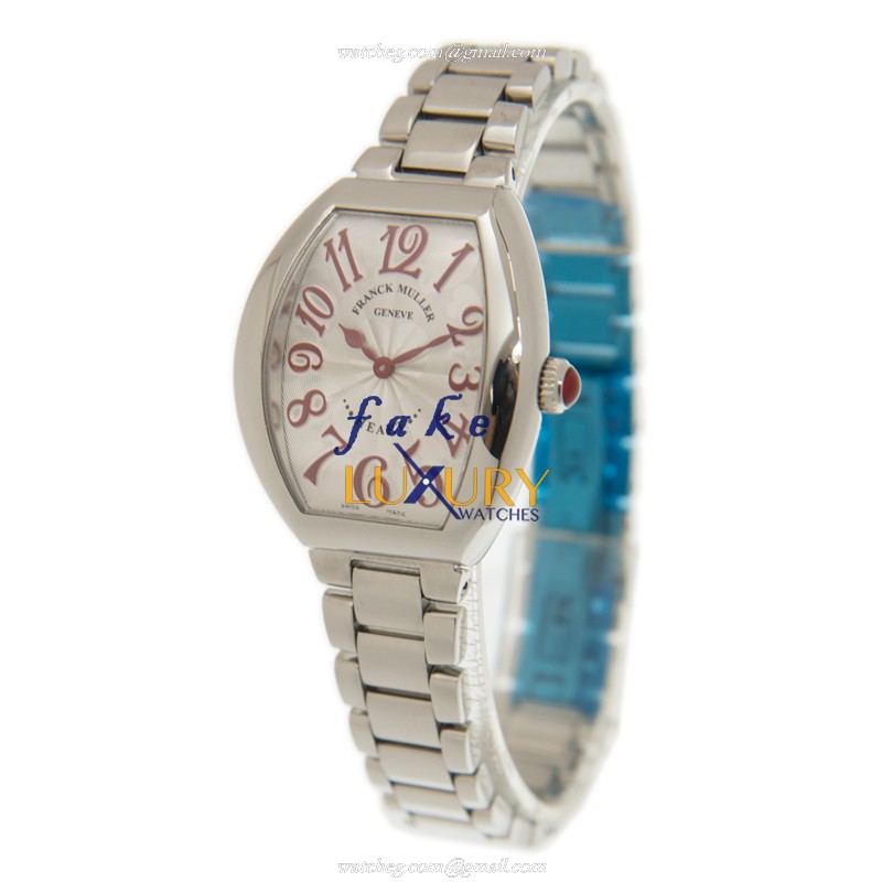Franck Muller 5002 L QZ O AC Heart Replica Watch, Quartz Movement, Silver Dial Steel Case - Image 3