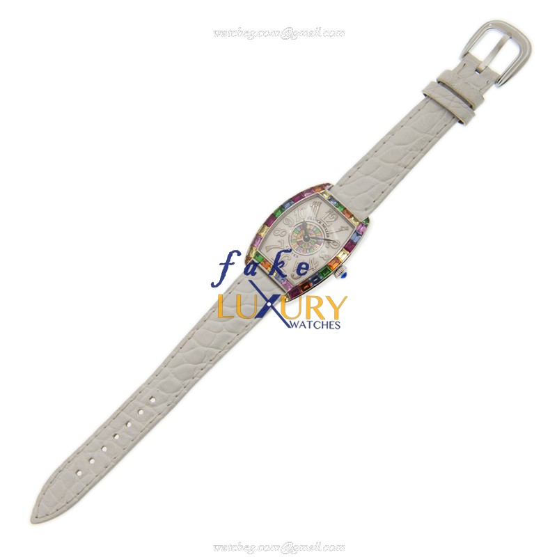 Franck Muller 1752 QZ REL QTR SAI BAG 1P BAG AC Cintree Curvex Replica Watch White Dial Quartz - Image 2