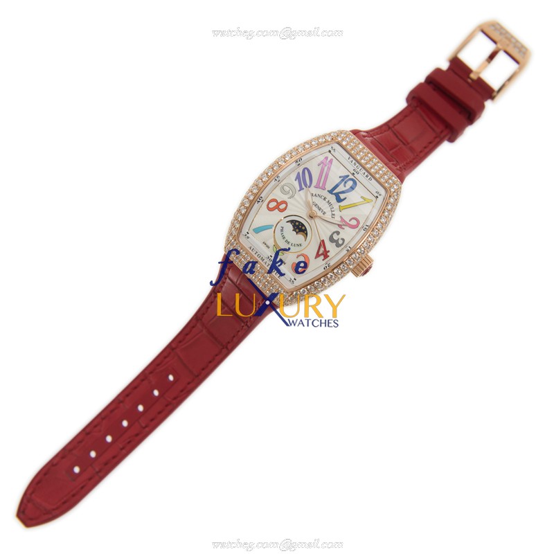 Franck Muller V 32 SC AT FO L D COL DRM 5N.RG Replica Watch Automatic 18kt Rose Gold Diamond Gold - Image 2