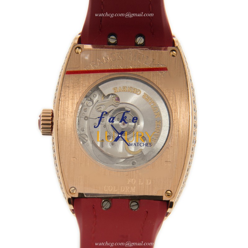 Franck Muller V 32 SC AT FO L D COL DRM 5N.RG Replica Watch Automatic 18kt Rose Gold Diamond Gold - Image 3