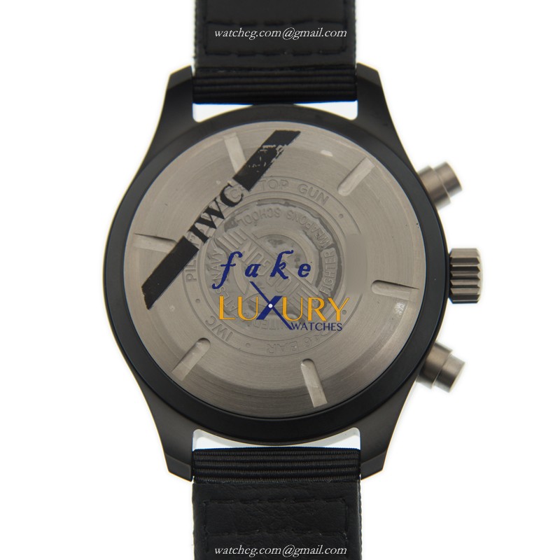 IWC IW389101 Pilots Automatic Replica Watch, Ceramic Case, Black Dial, Fabric Strap - Image 3