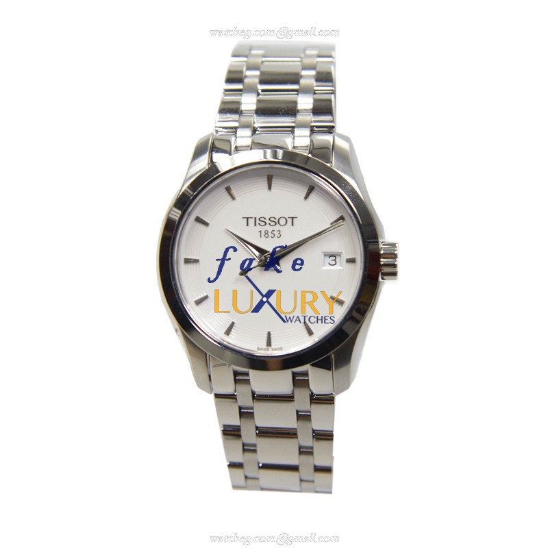 Tissot T035.210.11.011.00 Replica Watch, T-Classic, Quartz, White Dial, Silver Stainless Steel - Image 2
