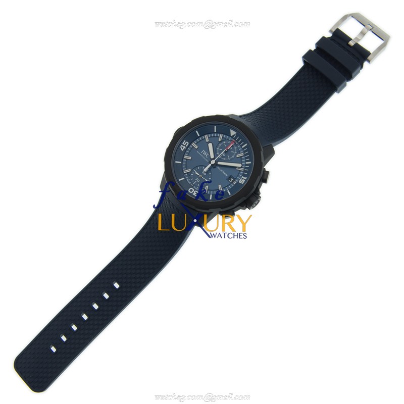 IWC IW379507 Aquatimer Replica Watch, Automatic, Blue Dial, Steel Case, Rubber Strap - Image 2