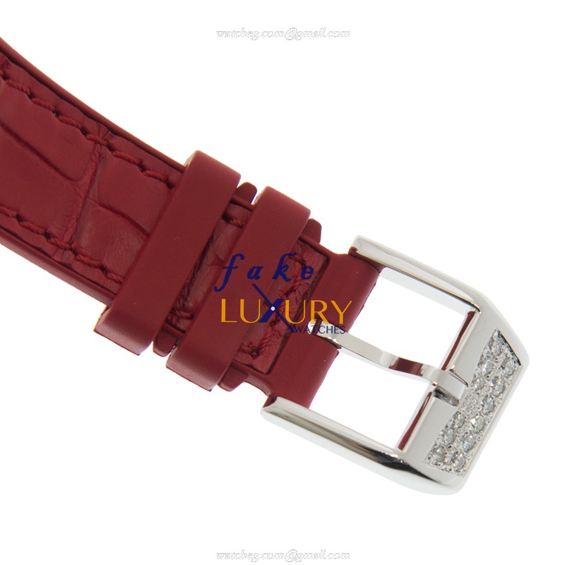 Franck Muller Vanguard V 32 QZ D AC.RG Quartz White Dial Red Leather Replica Watch - Image 3