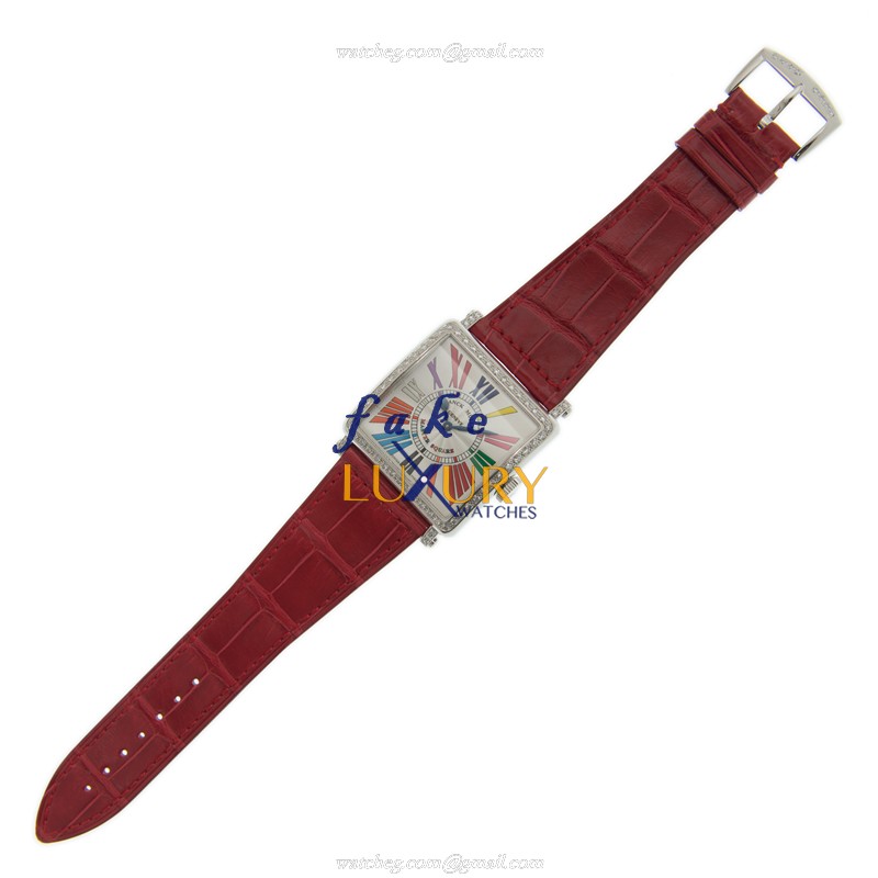 Franck Muller 6002 H QZ D 1R COL DRM AC Replica Watch, White Dial, Steel & Diamonds Case, Quartz - Image 2
