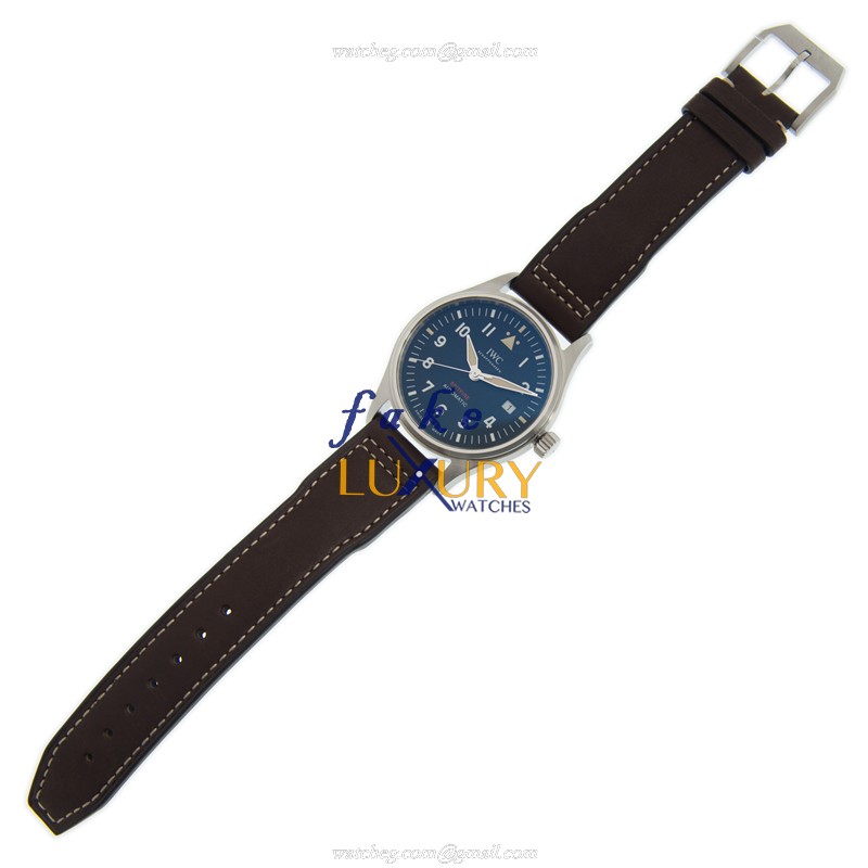 IWC Spitfire IW326803 Replica Watch With Automatic Movement, Black Dial, Brown Leather Strap - Image 2