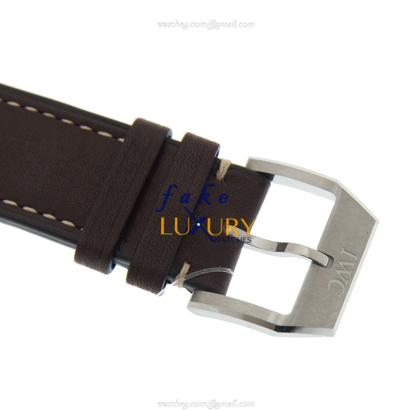 IWC Spitfire IW326803 Replica Watch With Automatic Movement, Black Dial, Brown Leather Strap - Image 4