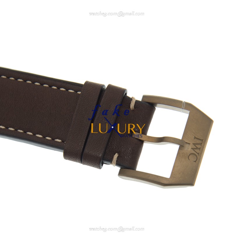 IWC IW387902 Spitfire Replica Watch, Automatic, Green Dial, Bronze Case, Brown Leather Strap - Image 3