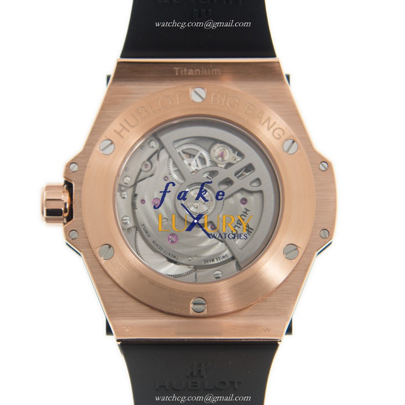 Hublot Big Bang 465.OX.1180.RX.1604 Replica Watch, Automatic, Rose Gold & Diamonds, Black Dial - Image 3