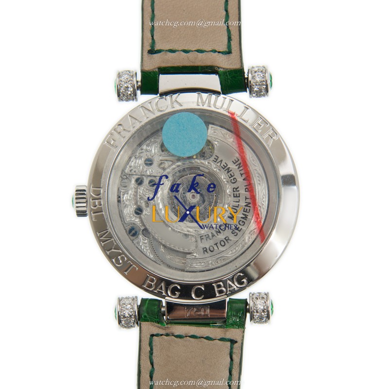 Franck Muller DBL MYST BAG C BAG 36 OG - Replica Watch - Automatic - 18kt White Gold & Diamond - Image 3