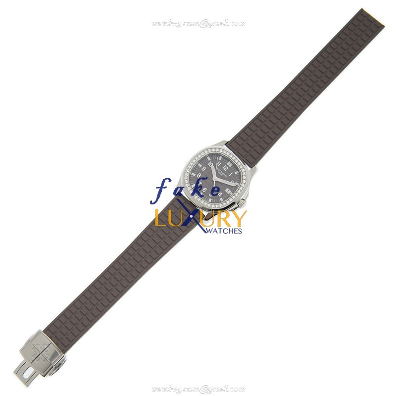 Patek Philippe 5067A-023 Aquanaut Quartz Brown Dial Stainless Steel Diamonds Replica Watch - Image 2