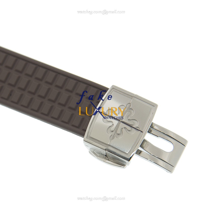 Patek Philippe 5067A-023 Aquanaut Quartz Brown Dial Stainless Steel Diamonds Replica Watch - Image 4