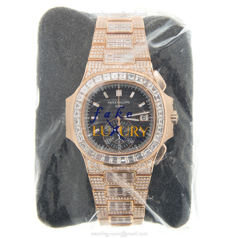 Patek Philippe 5980/1400R-011 Nautilus Replica Watch With Automatic Movement, 18kt Rose Gold & - Image 2