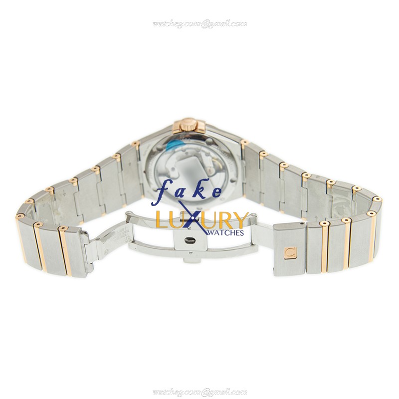 Omega 123.20.35.20.06.002 Constellation Replica Watch, Gray Dial, Rose Gold & Steel, Automatic - Image 5