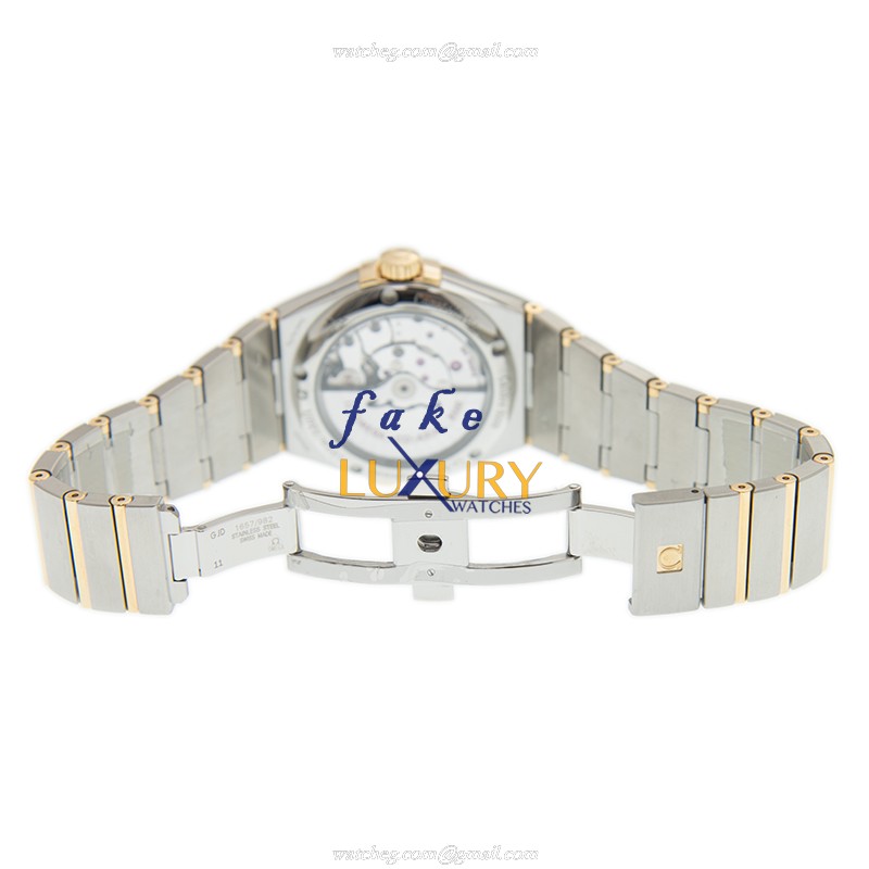 Omega Constellation 123.20.38.21.02.006 Replica Watch, Silver Dial, 18kt Gold & Steel Case - Image 5