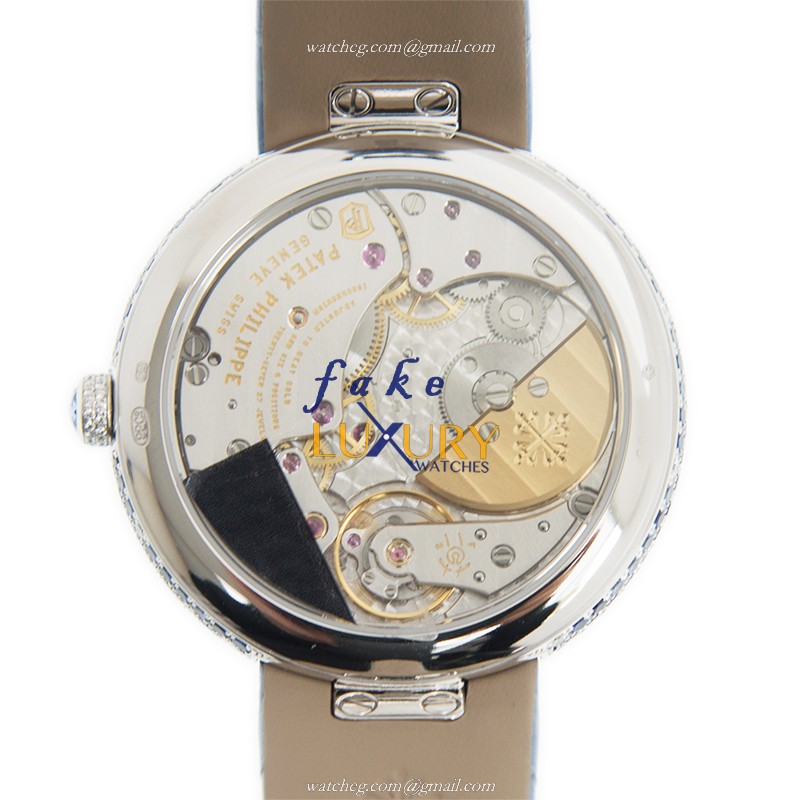 Patek Philippe 4899/901G-001 Calatrava Replica Watch, Blue Mother of Pearl Dial, White Gold & - Image 3