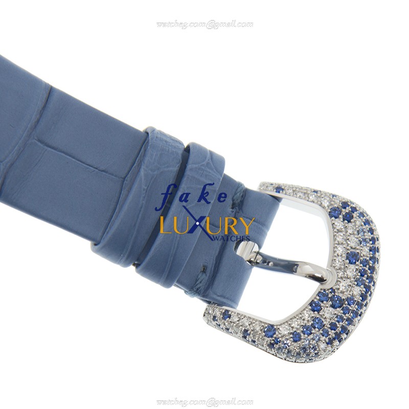 Patek Philippe 4899/901G-001 Calatrava Replica Watch, Blue Mother of Pearl Dial, White Gold & - Image 4