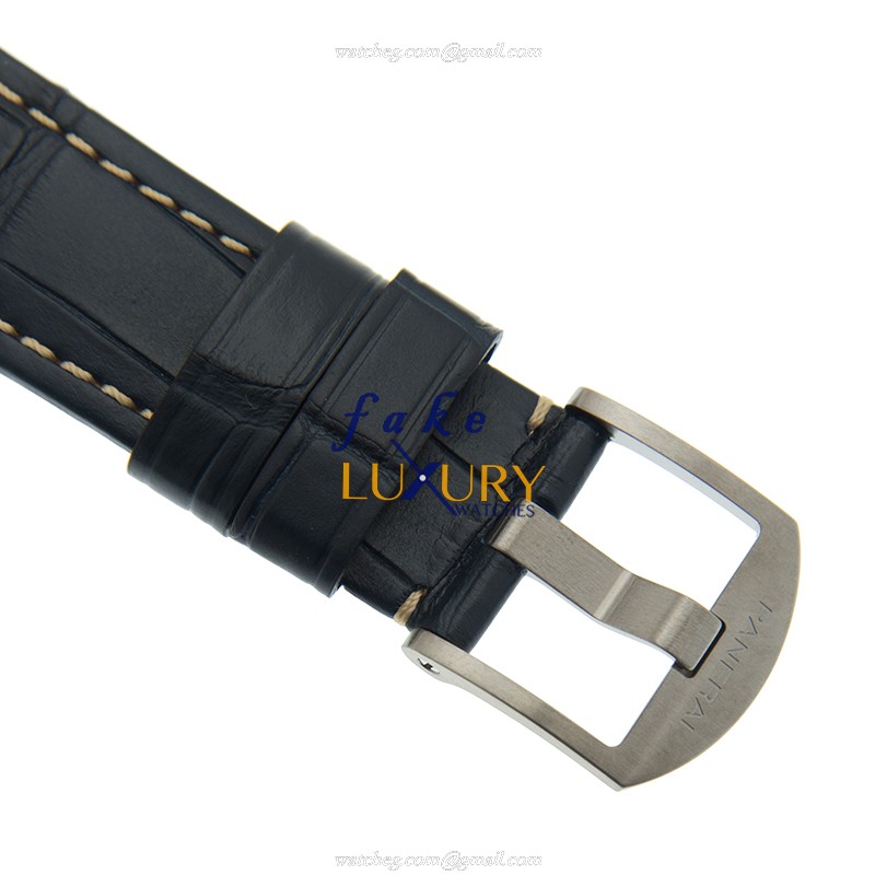 Panerai PAM00927 LUMINOR Auto PVD Titanium Replica Watch, Swiss Movement, Blue Dial & Alligator - Image 4