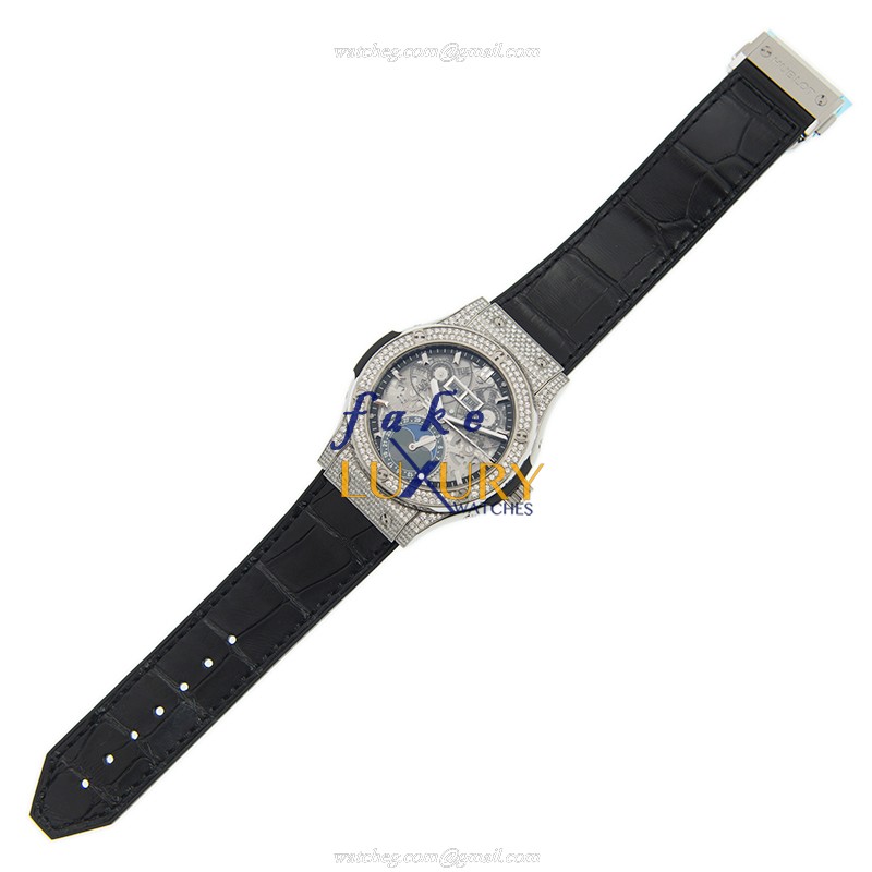 Hublot 547.NX.0170.LR.1704 CLASSIC FUSION Titanium Diamond Automatic Replica Watch, 42mm, Black - Image 2