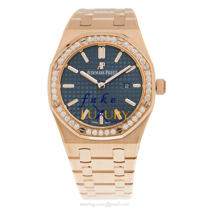 Audemars Piguet 67651OR.ZZ.1261OR.02 Replica Watch, Blue Dial, Rose Gold & Diamonds Case, Quartz - Image 2