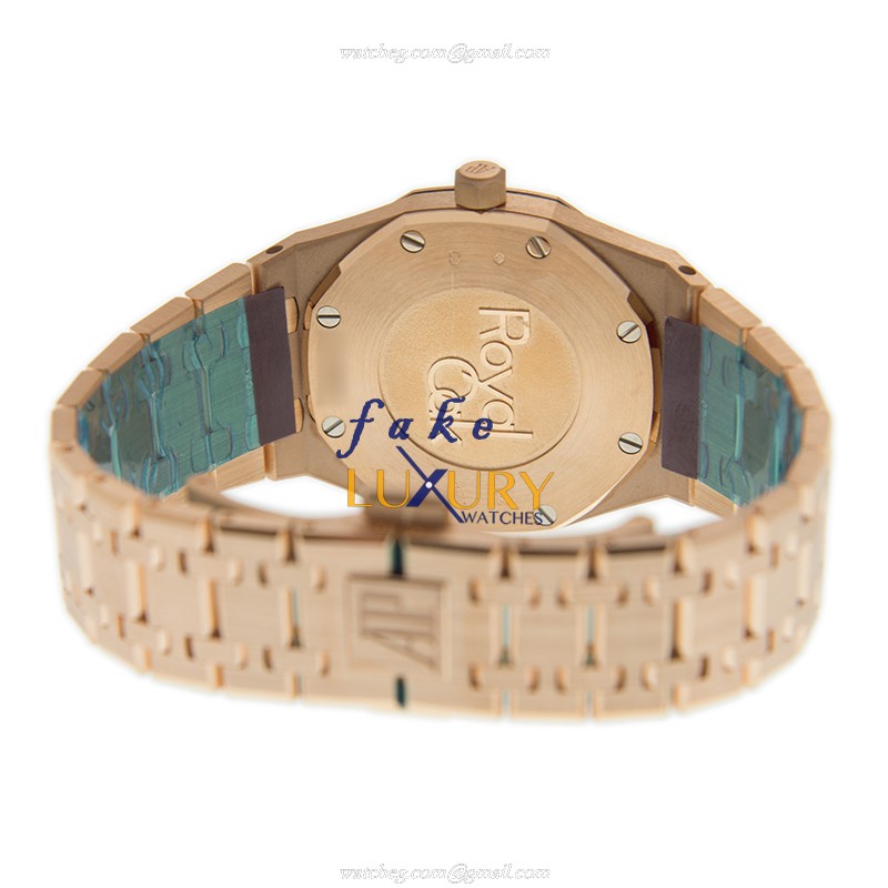 Audemars Piguet 67651OR.ZZ.1261OR.02 Replica Watch, Blue Dial, Rose Gold & Diamonds Case, Quartz - Image 4