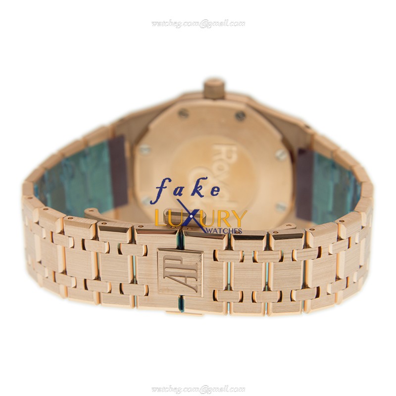 Audemars Piguet 67651OR.ZZ.1261OR.02 Replica Watch, Blue Dial, Rose Gold & Diamonds Case, Quartz - Image 5