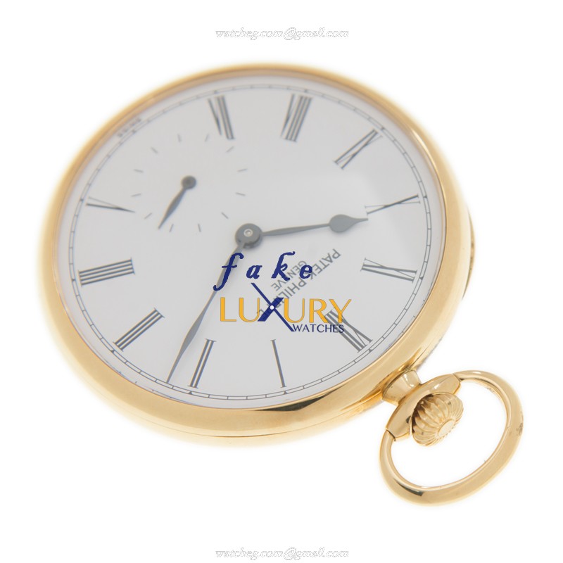 Patek Philippe 973J-010 44mm Manual Wind 18kt Yellow Gold White Dial Replica Watch - Image 3