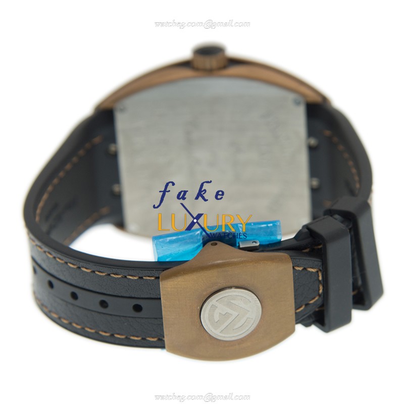 Franck Muller V 45 SC DT CIR BZ NR.BR Automatic Bronze Dial Steel Case Replica Watch - Image 5