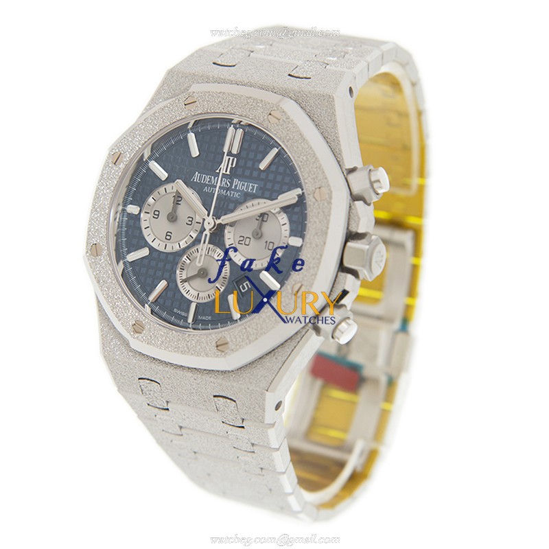 26331BC.GG.1224BC.02 - Audemars Piguet Royal Oak Replica Watch Automatic 41mm Blue Dial White Gold - Image 3