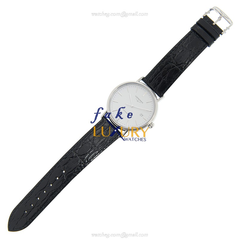 Longines Presence L4.922.4.12.2 Automatic White Dial Steel 40mm Leather Strap Replica Watch - Image 2
