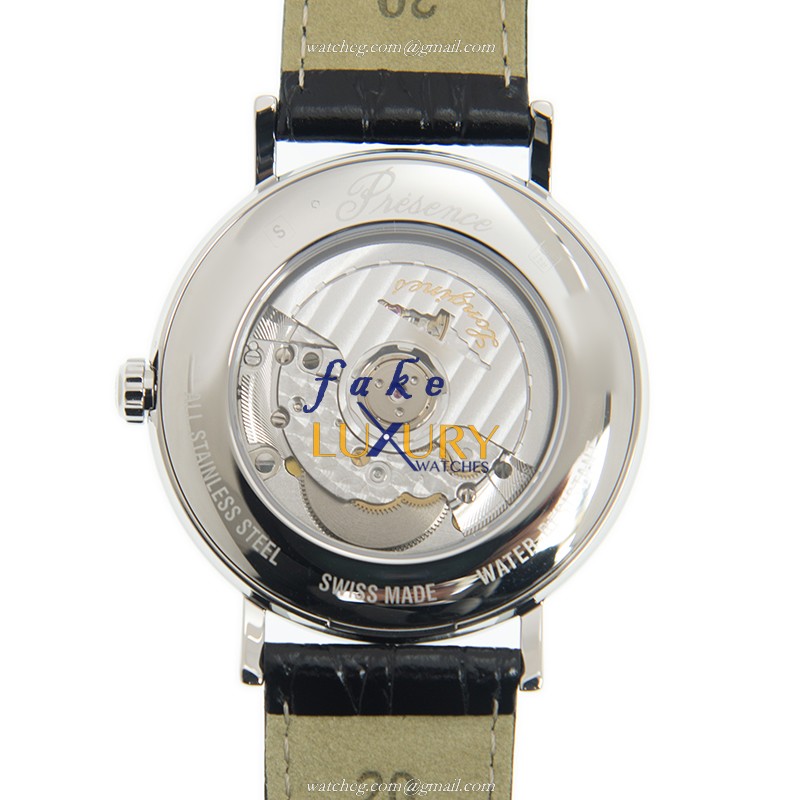 Longines Presence L4.922.4.12.2 Automatic White Dial Steel 40mm Leather Strap Replica Watch - Image 3
