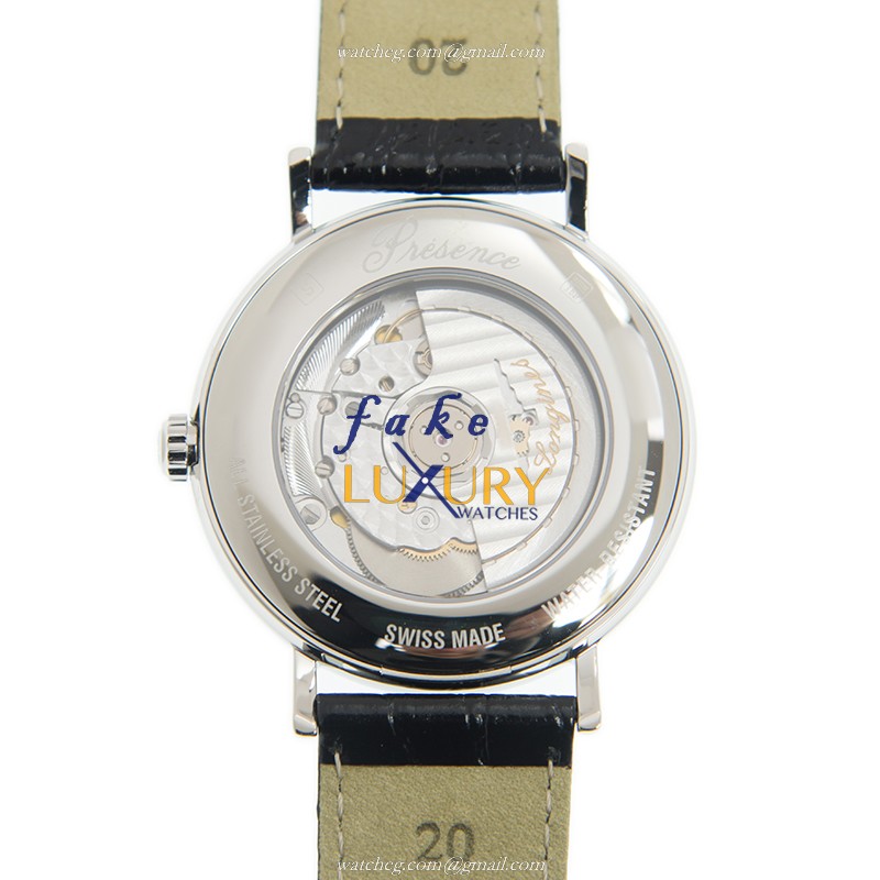 Longines L4.922.4.72.2 Replica Watch, Gray Dial, Steel Case, Automatic, Leather Strap - Image 3