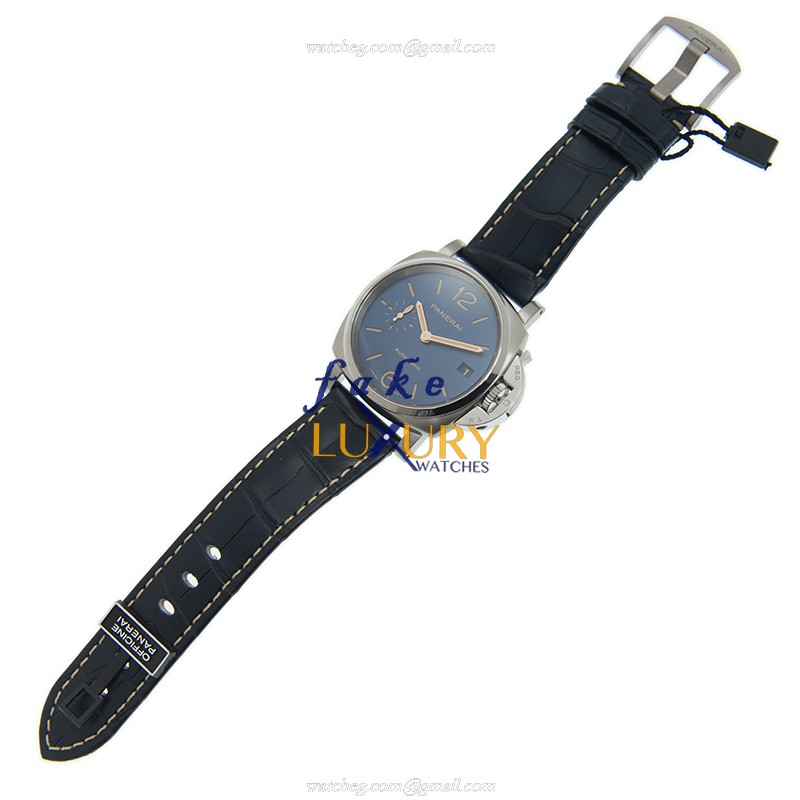Panerai PAM00926 LUMINOR DUE - Automatic PVD Titanium - Replica Watch - 38mm - Blue Dial & Blue - Image 2