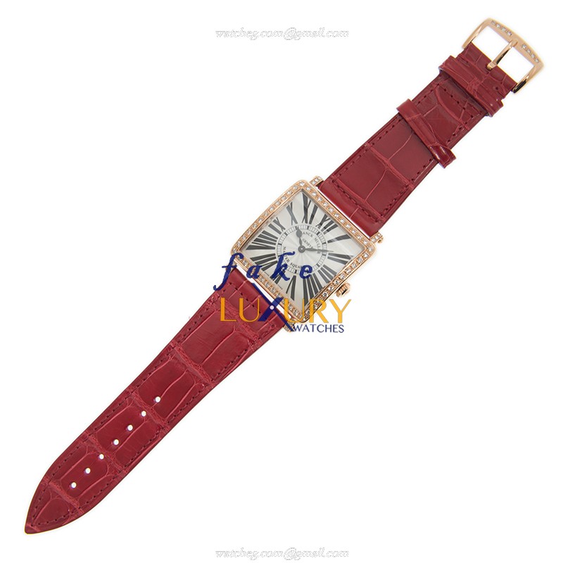 -6002MBQZRD1R5N-Replica Franck Muller Master Square Quartz 18kt Rose Gold & Diamond Watch - Image 2